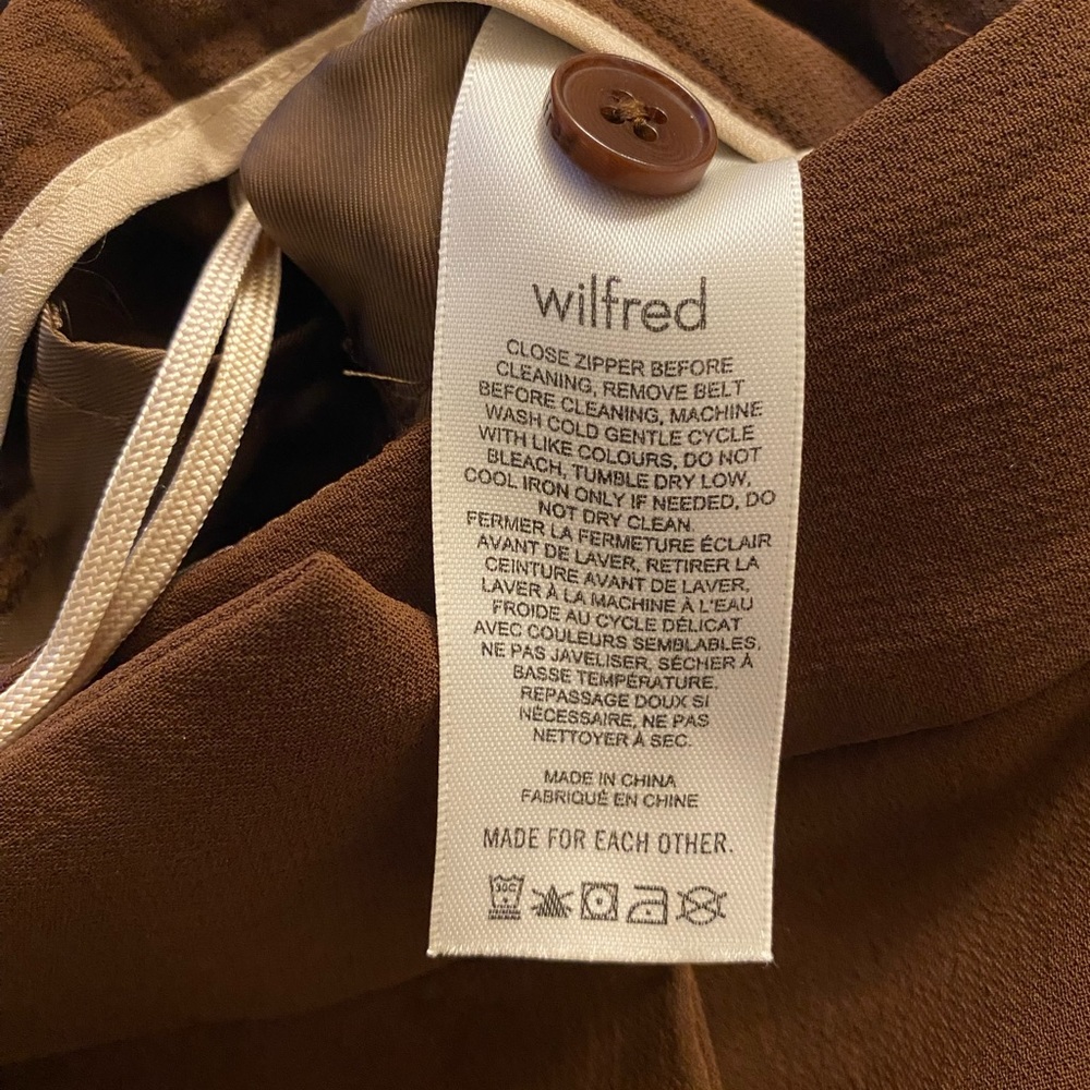 Wilfred Brown Straight Leg Pants - Picture 5 of 9